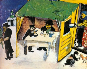 Marc Chagall Painting - Fiesta de 1915 gouache sobre papel contemporáneo Marc Chagall